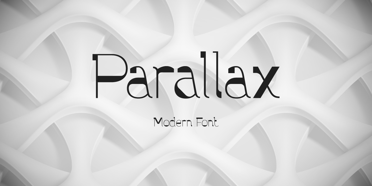 Parallax Font preview